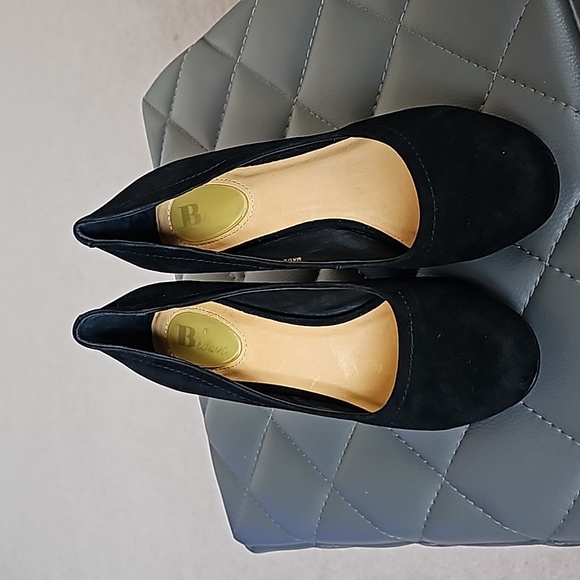 Browns suede heels in black size 39 - Picture 3 of 4